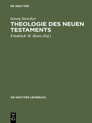 cover image of Theologie des Neuen Testaments